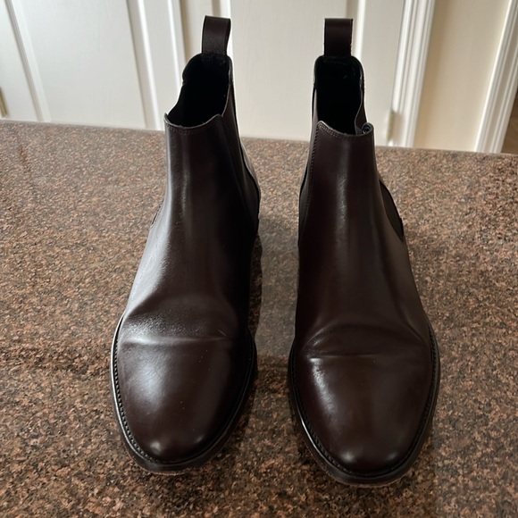 SANDRO MENS BROWN LEATHER ANKLE BOOTS-41 - Picture 2 of 11